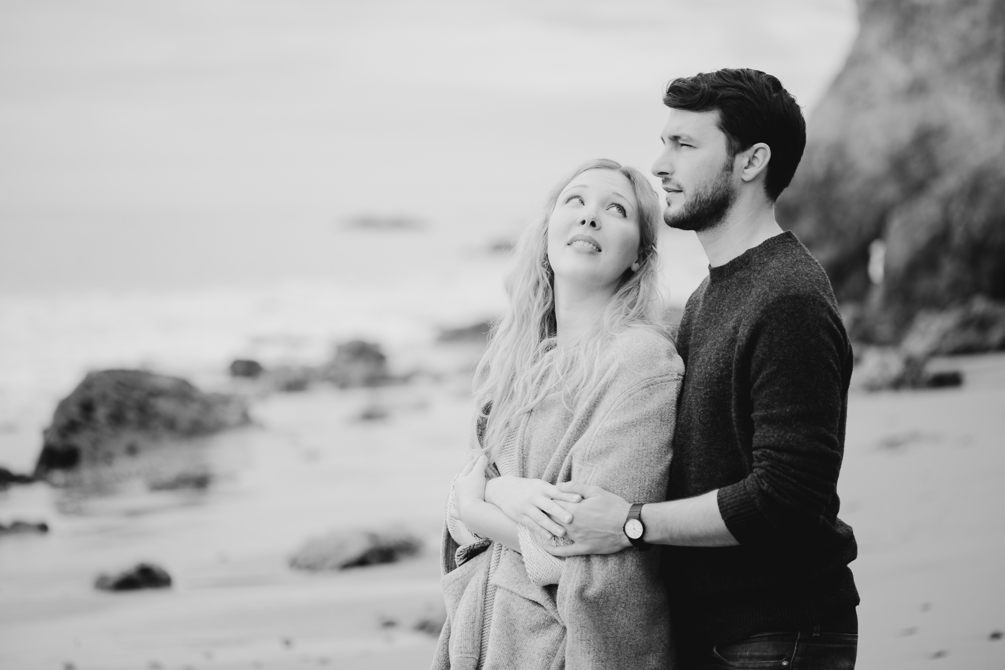 malibu el matador beach engagement photogs lauren spinelli photography