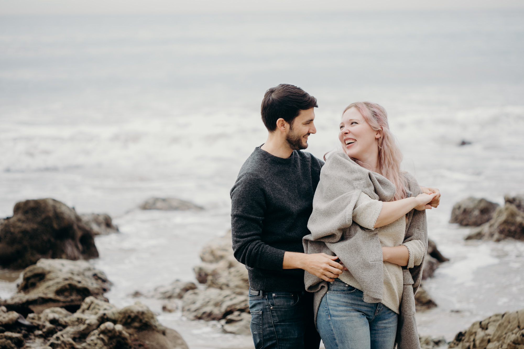 malibu el matador beach engagement photogs lauren spinelli photography