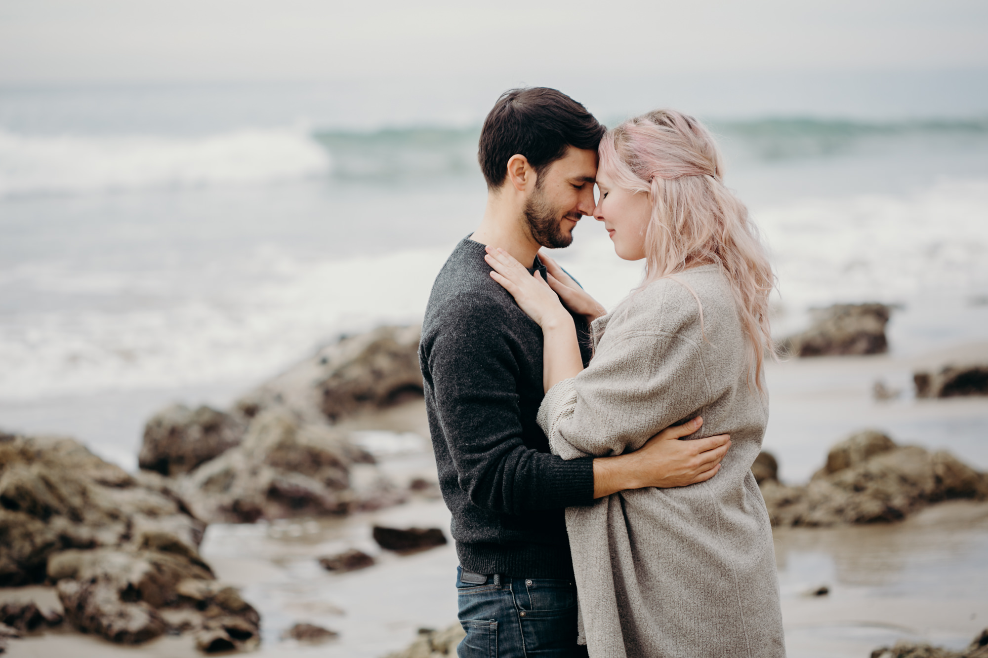 malibu el matador beach engagement photogs lauren spinelli photography