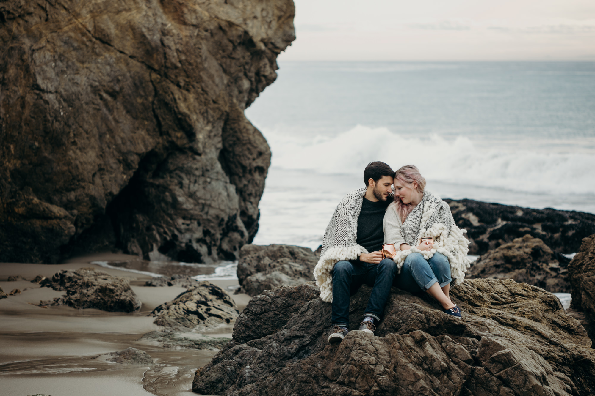 malibu el matador beach engagement photogs lauren spinelli photography