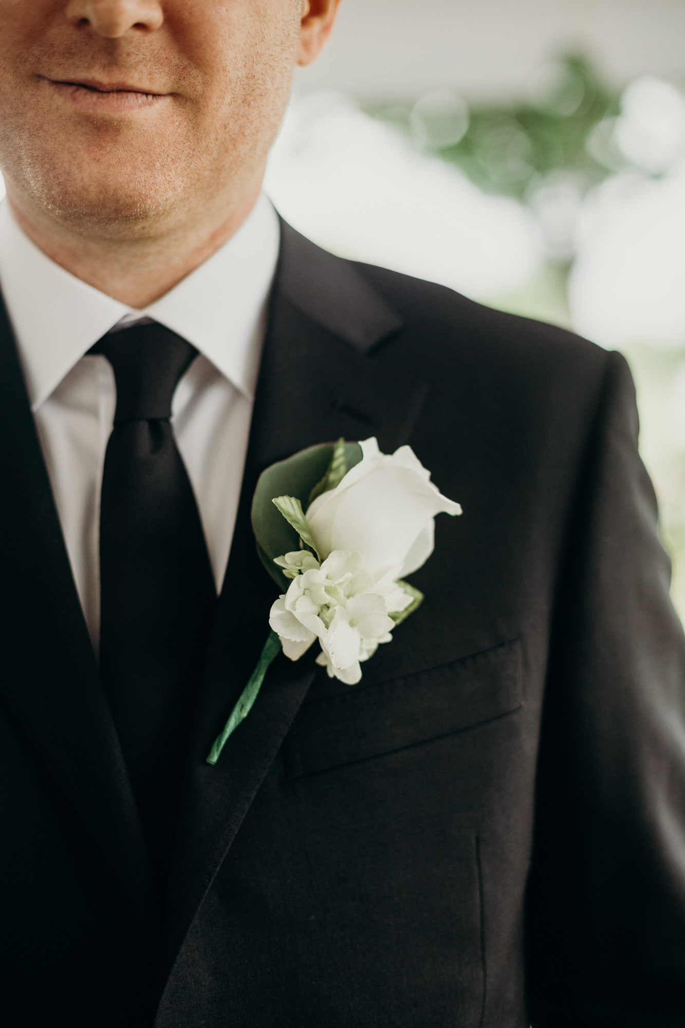 wedding boutonniere at the upper montclair country club in montclair, new jersey