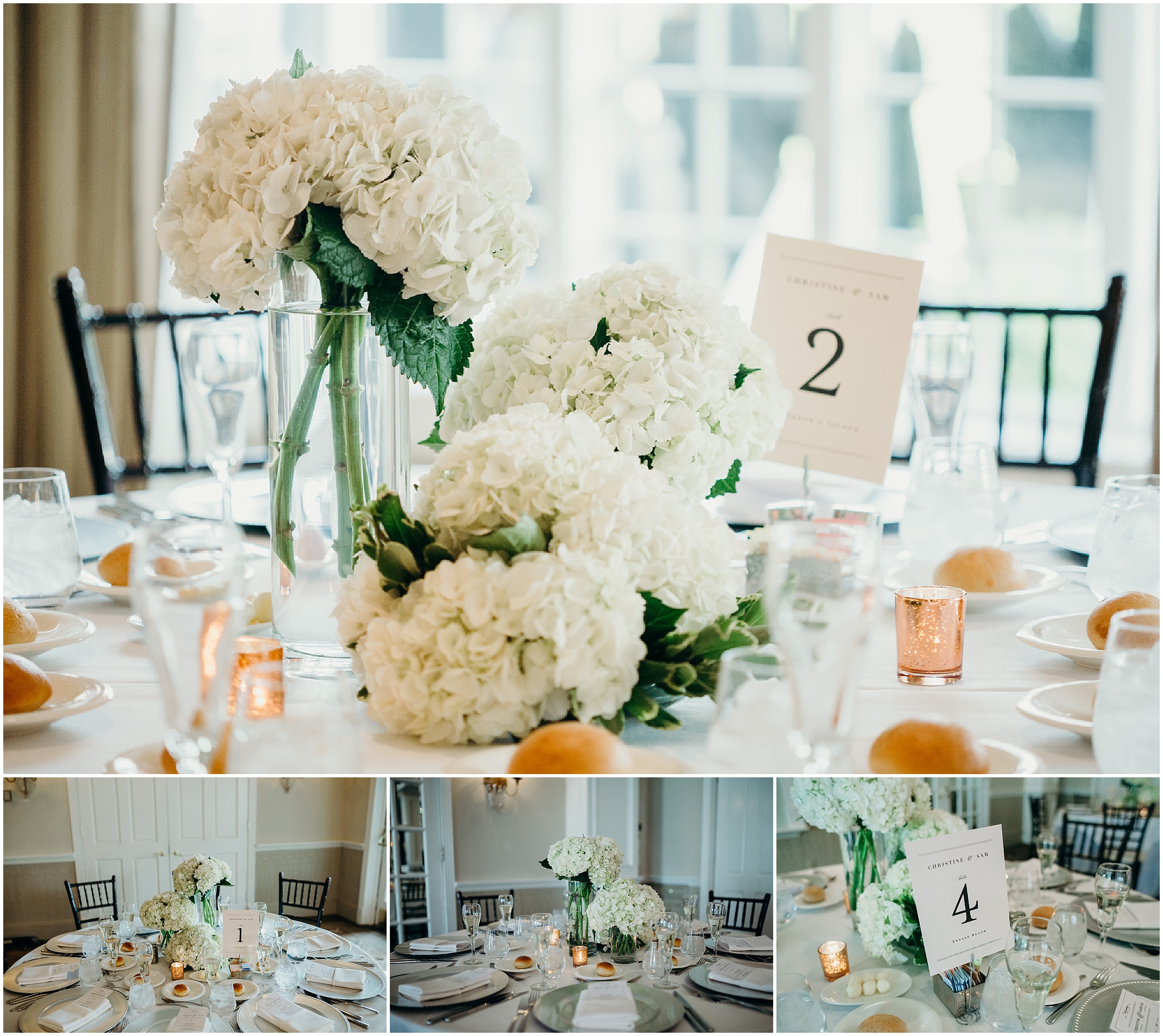 wedding reception decor at the upper montclair country club in montclair, new jersey