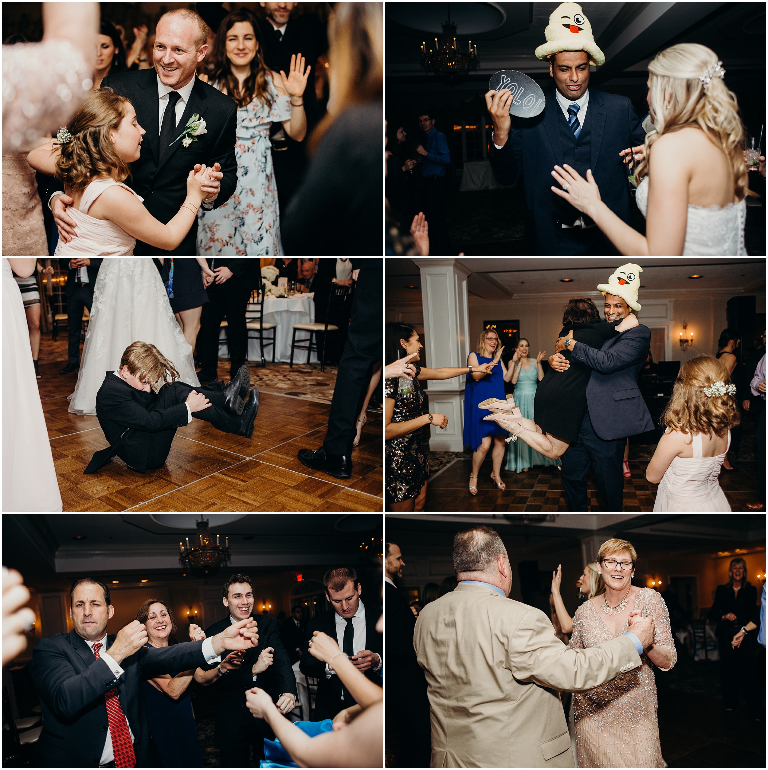 wedding guests dance during a reception at the upper montclair country club in montclair, new jersey