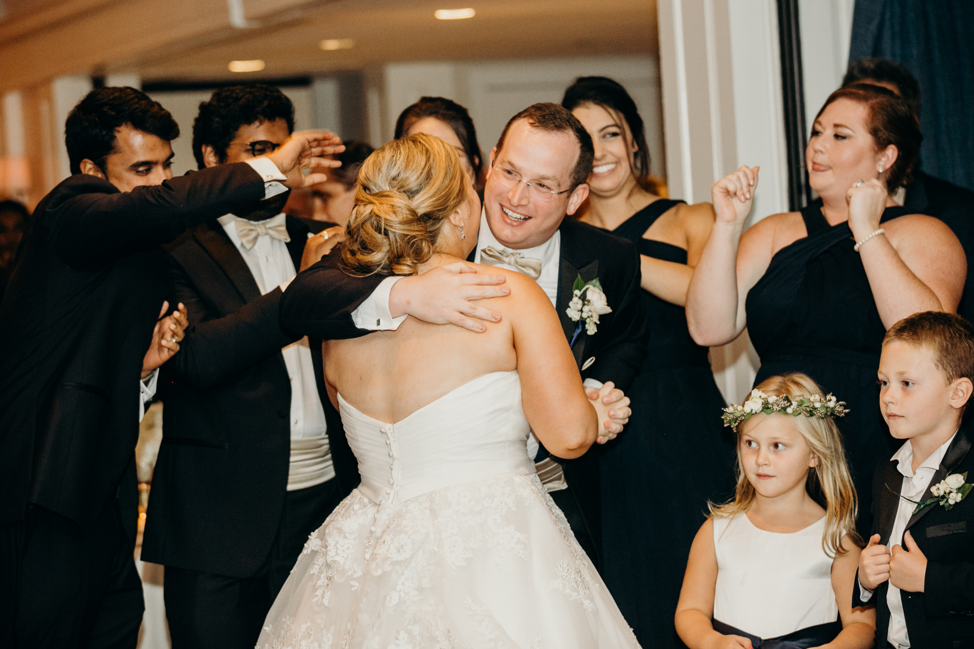 bride and groom at country club of darien in darien, connecticut