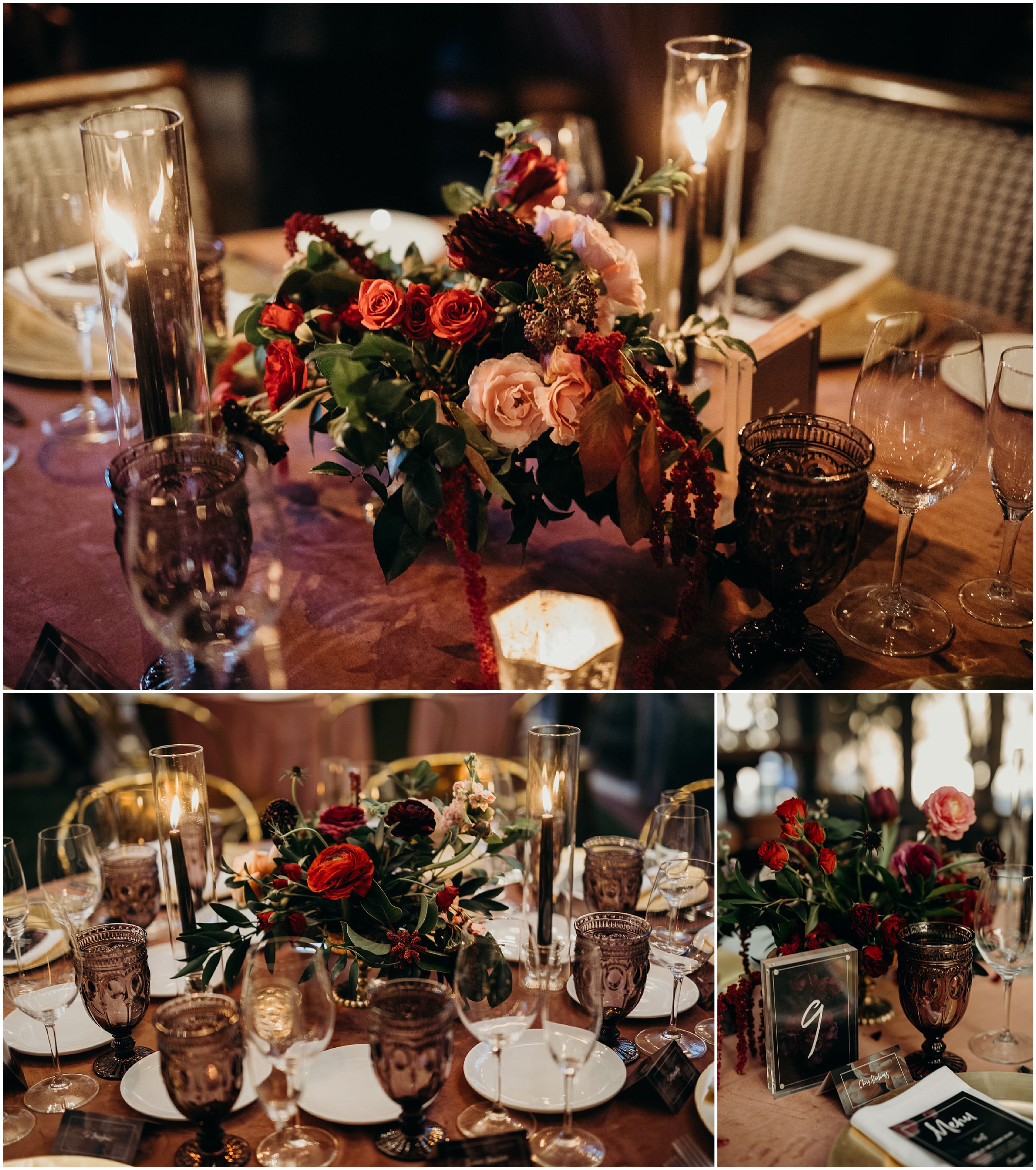 floral wedding centerpieces at five crowns in newport beach, CA