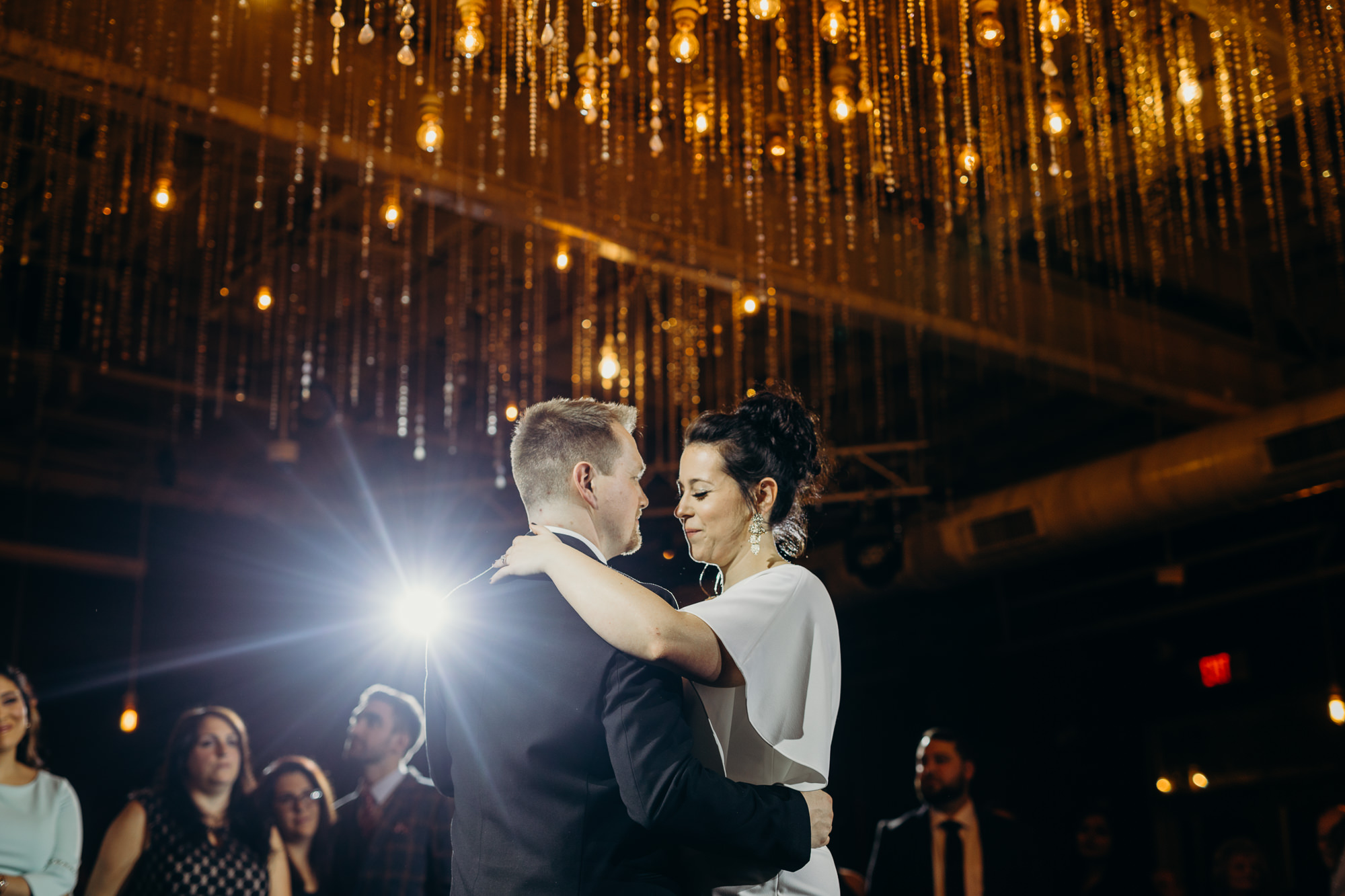 bride and groom have their first dance at porta in asbury park, NJ