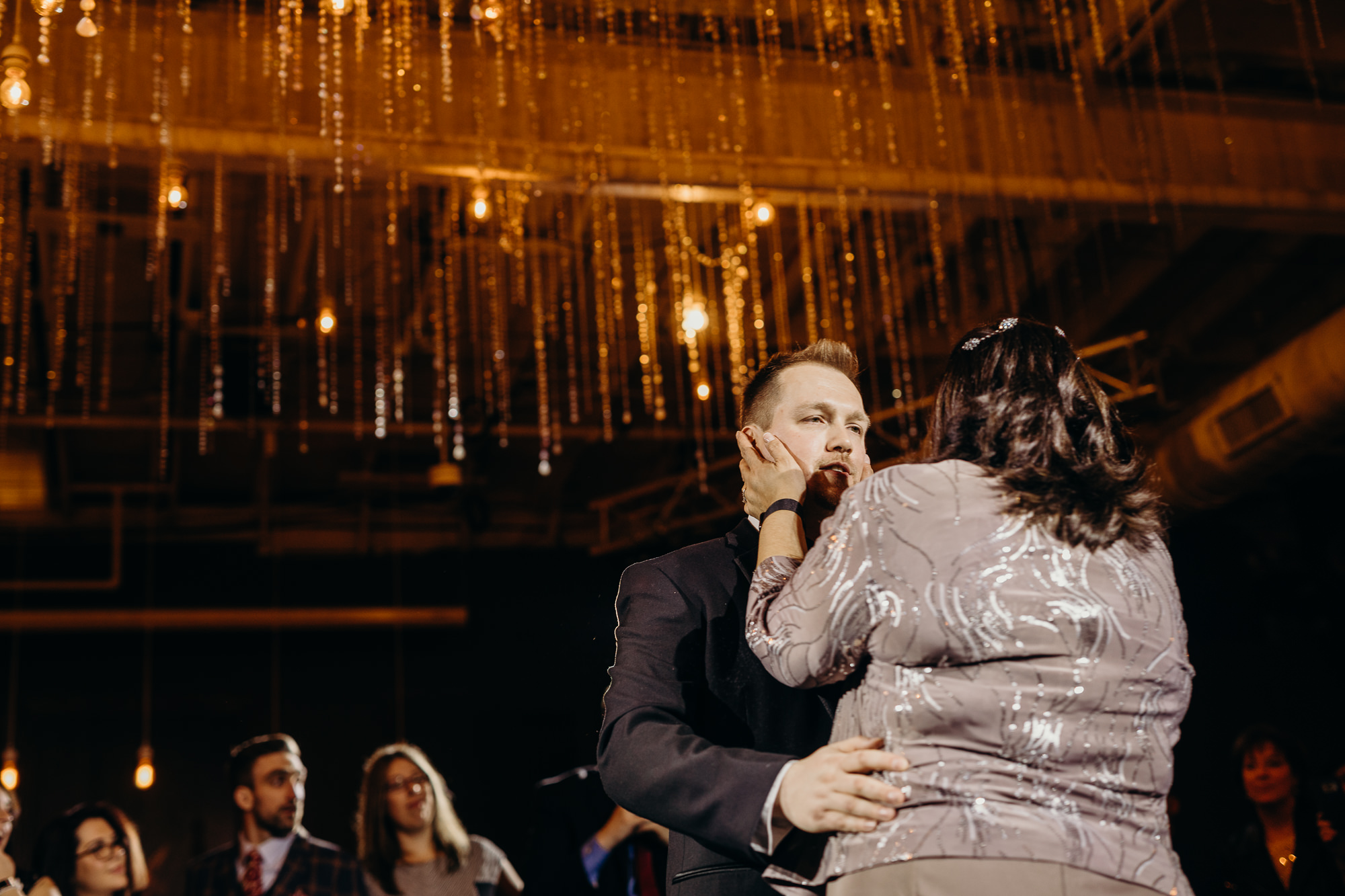 groom and his mom dance at porta in asbury park, NJ