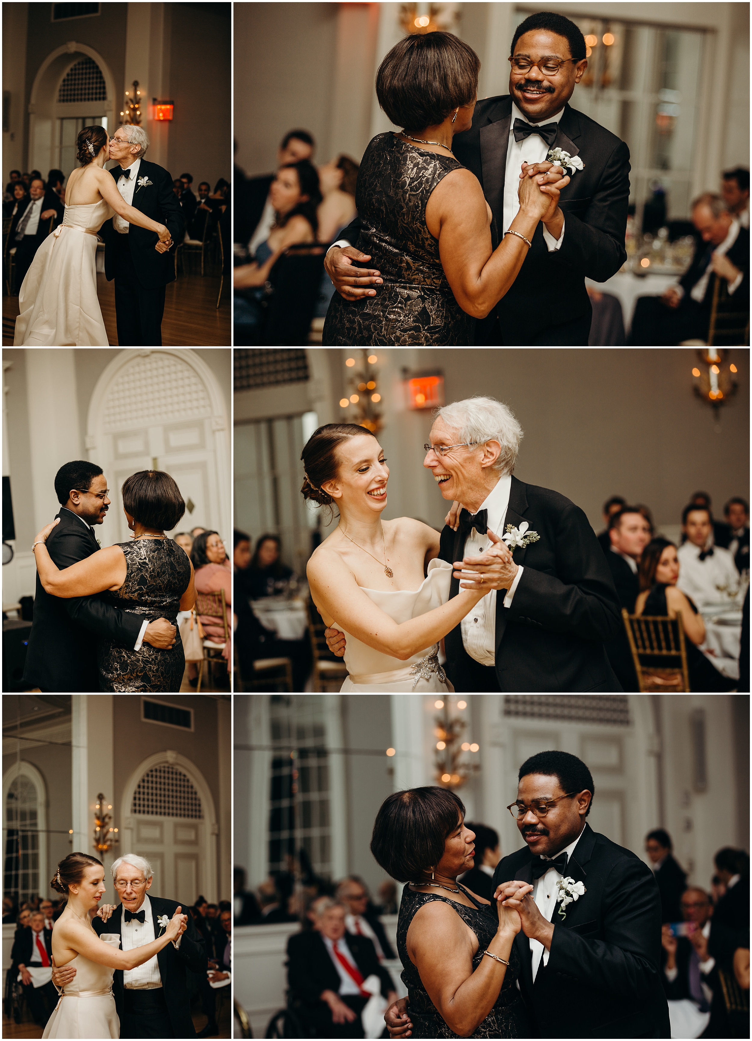 bride and groom dance with their parents at cosmopolitan club in new york city, ny