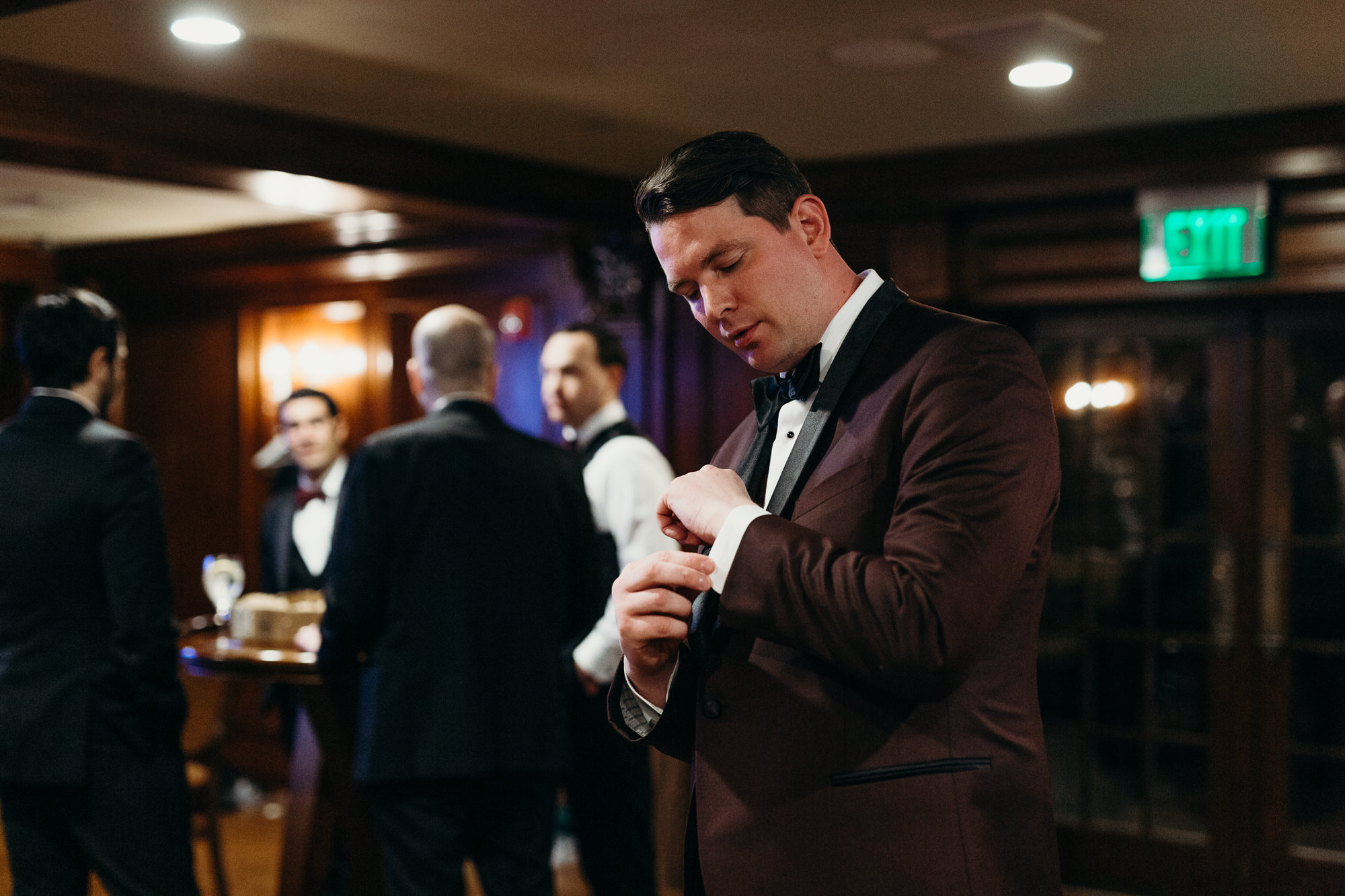 groom getting ready at the park savoy in florham park, new jersey
