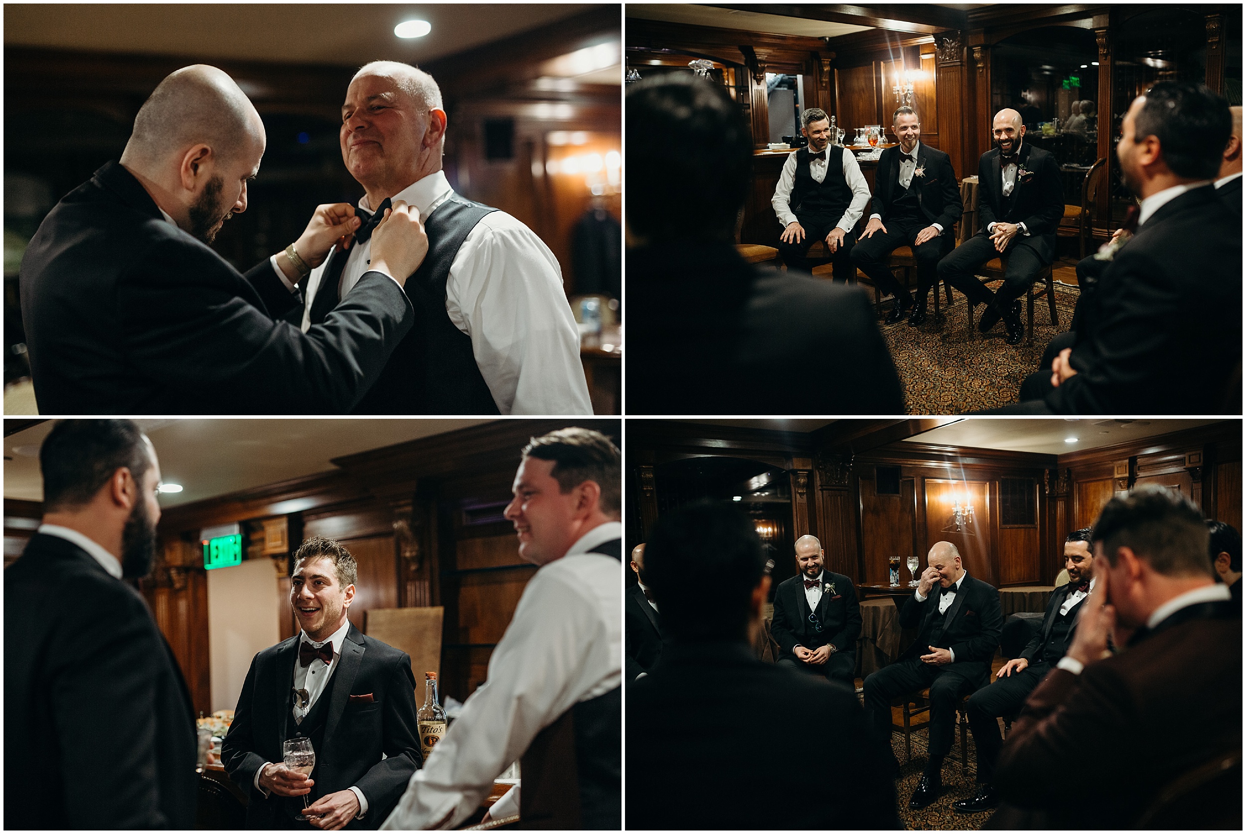 groom and groomsmen etting ready at the park savoy in florham park, new jersey