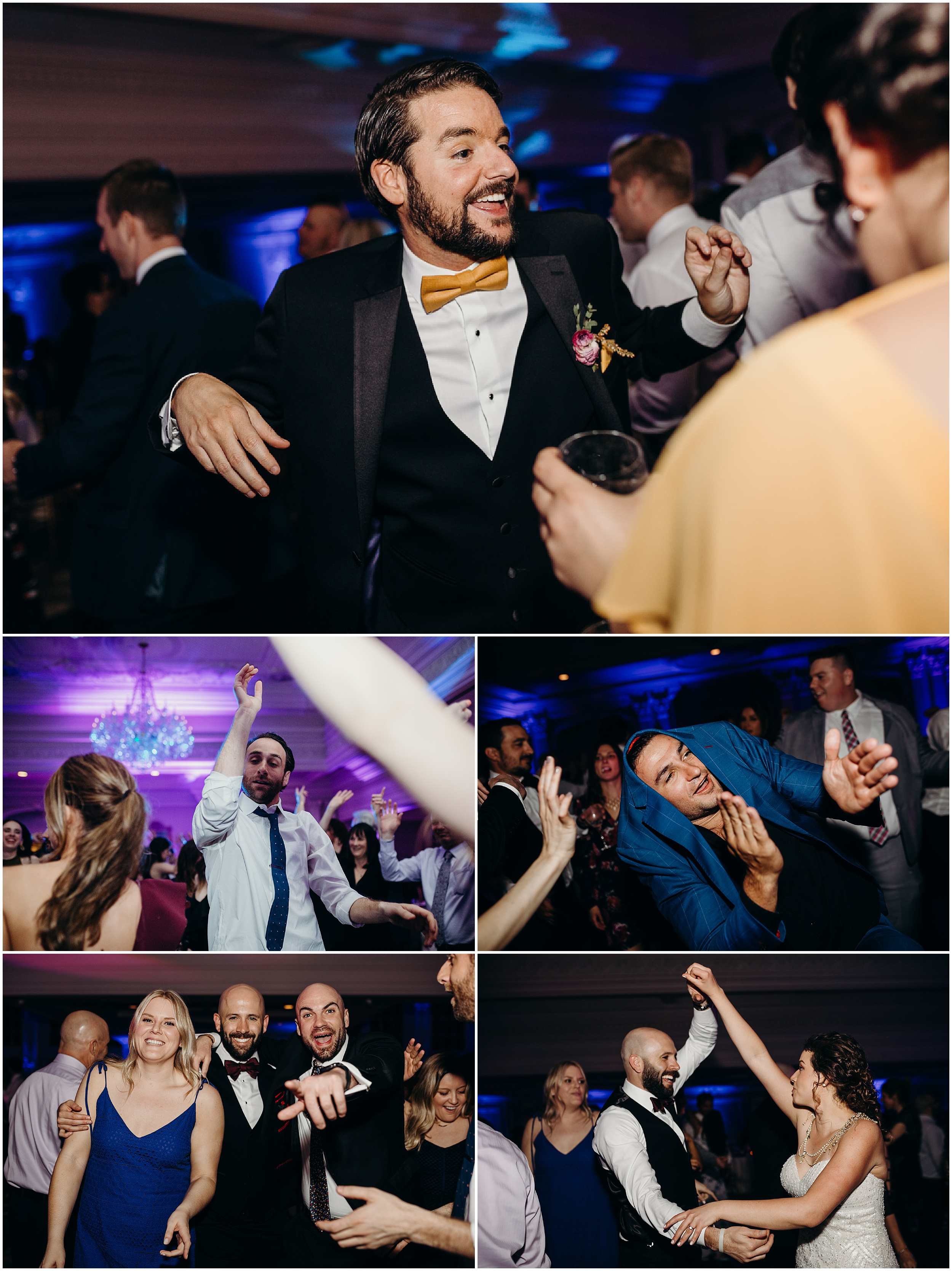 a collage of photos of people dancing at the park savoy in florham park, new jersey