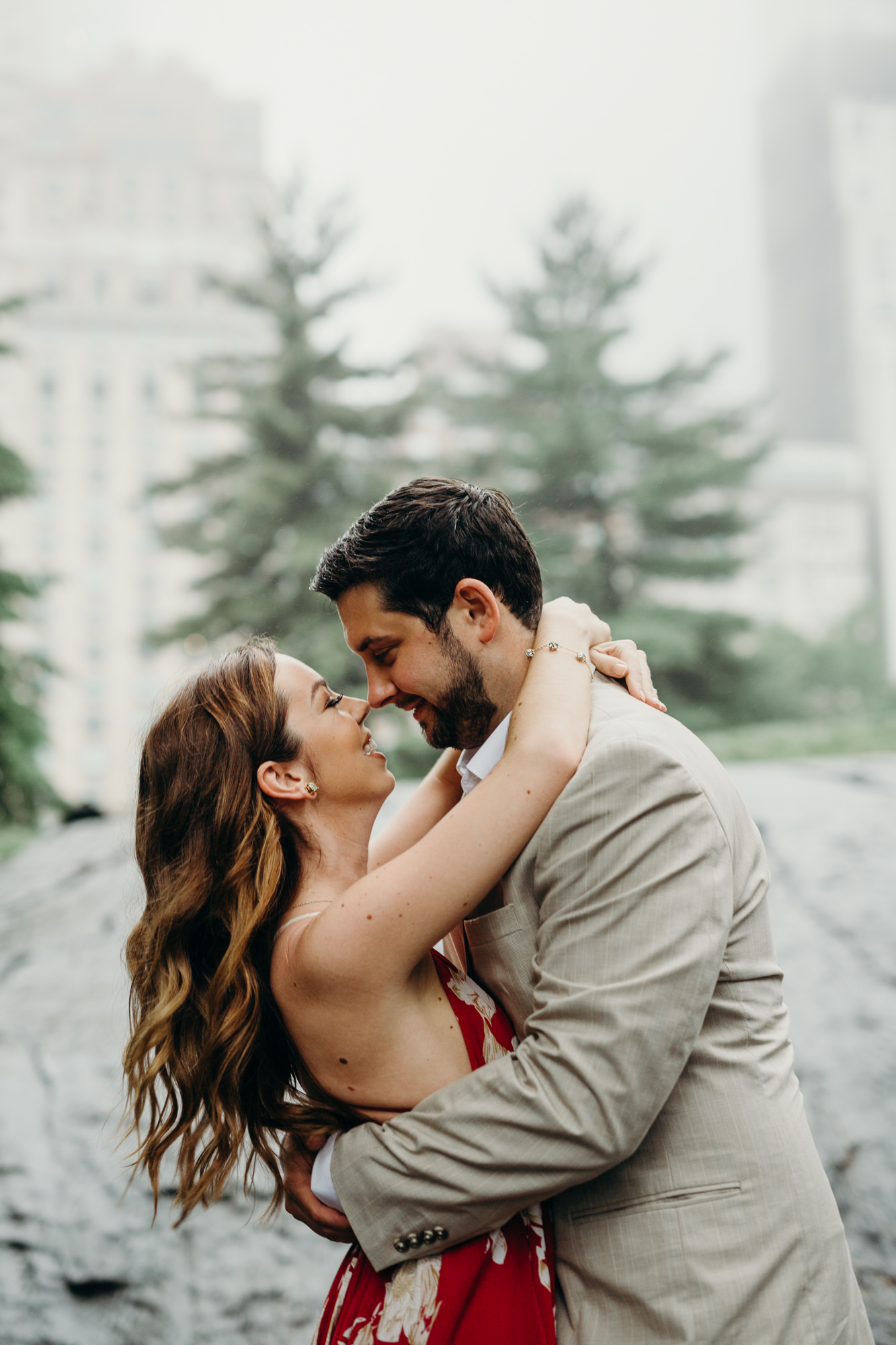 a portrait of a couple in central park, new york city