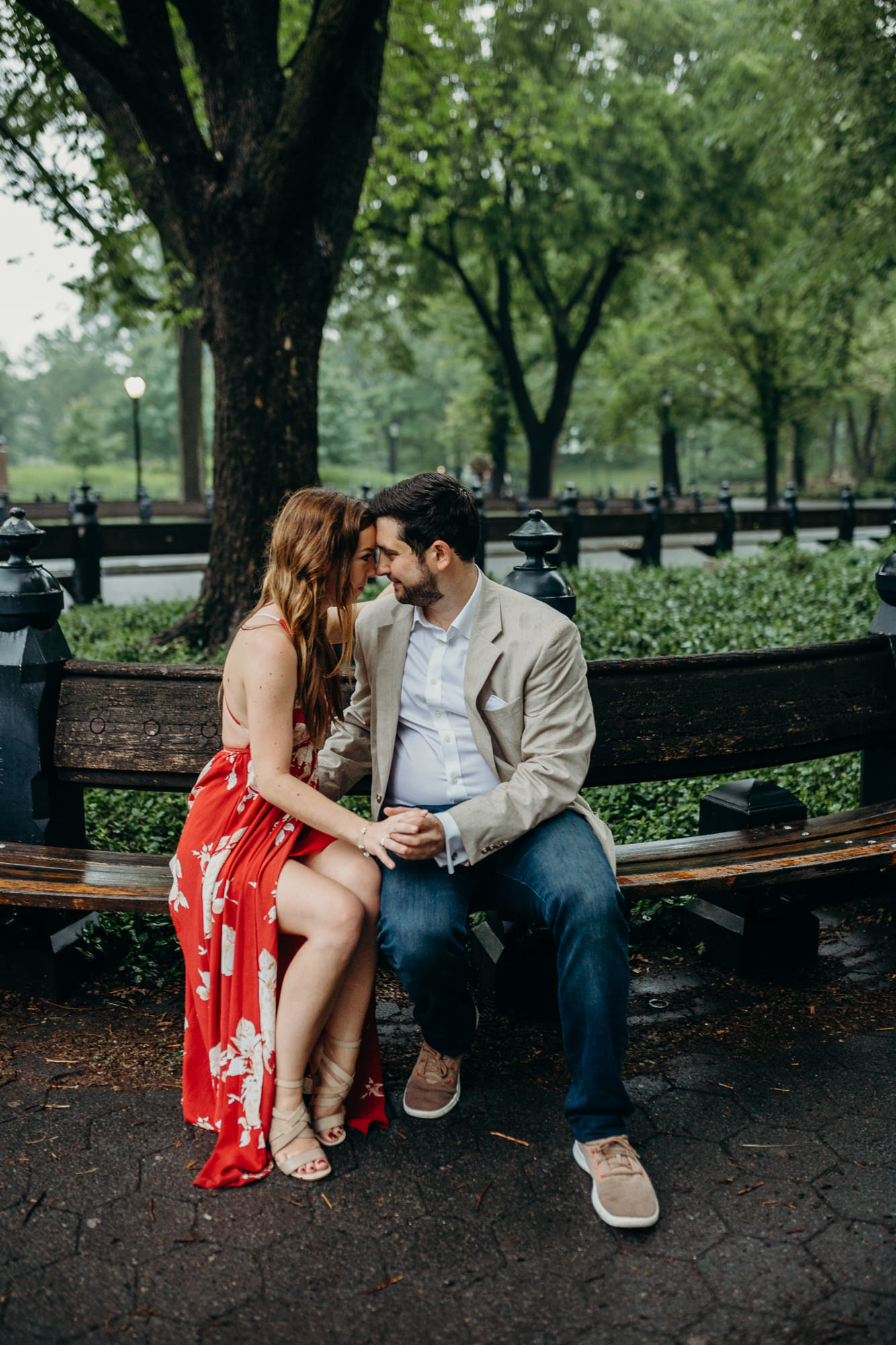 a portrait of a couple in central park, new york city