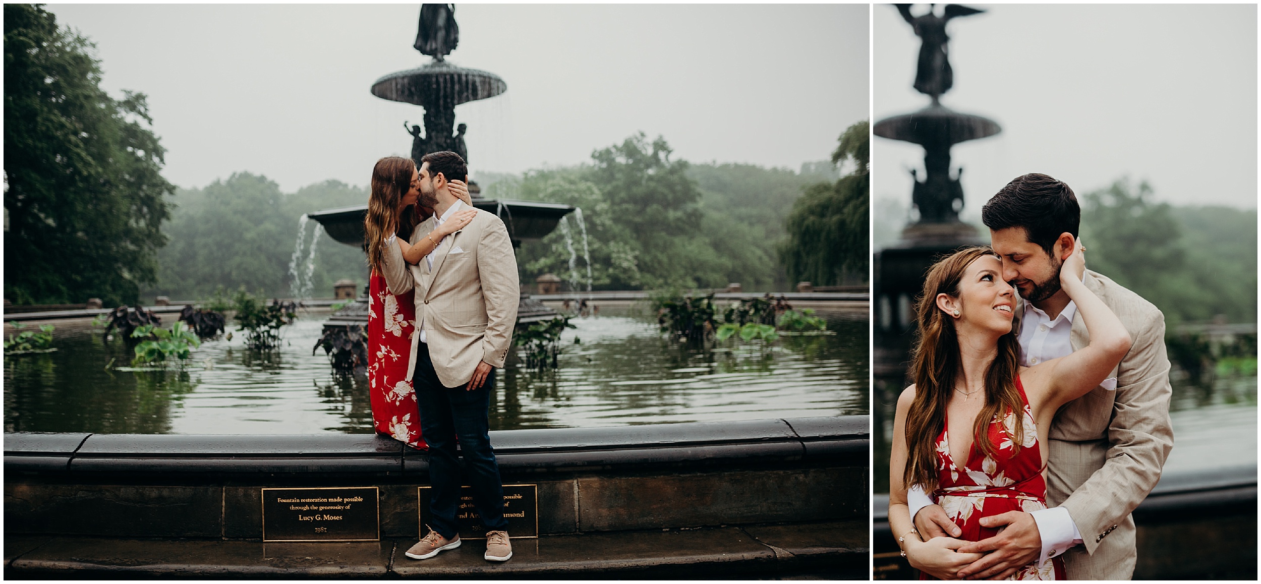 a portrait of a couple in central park, new york city