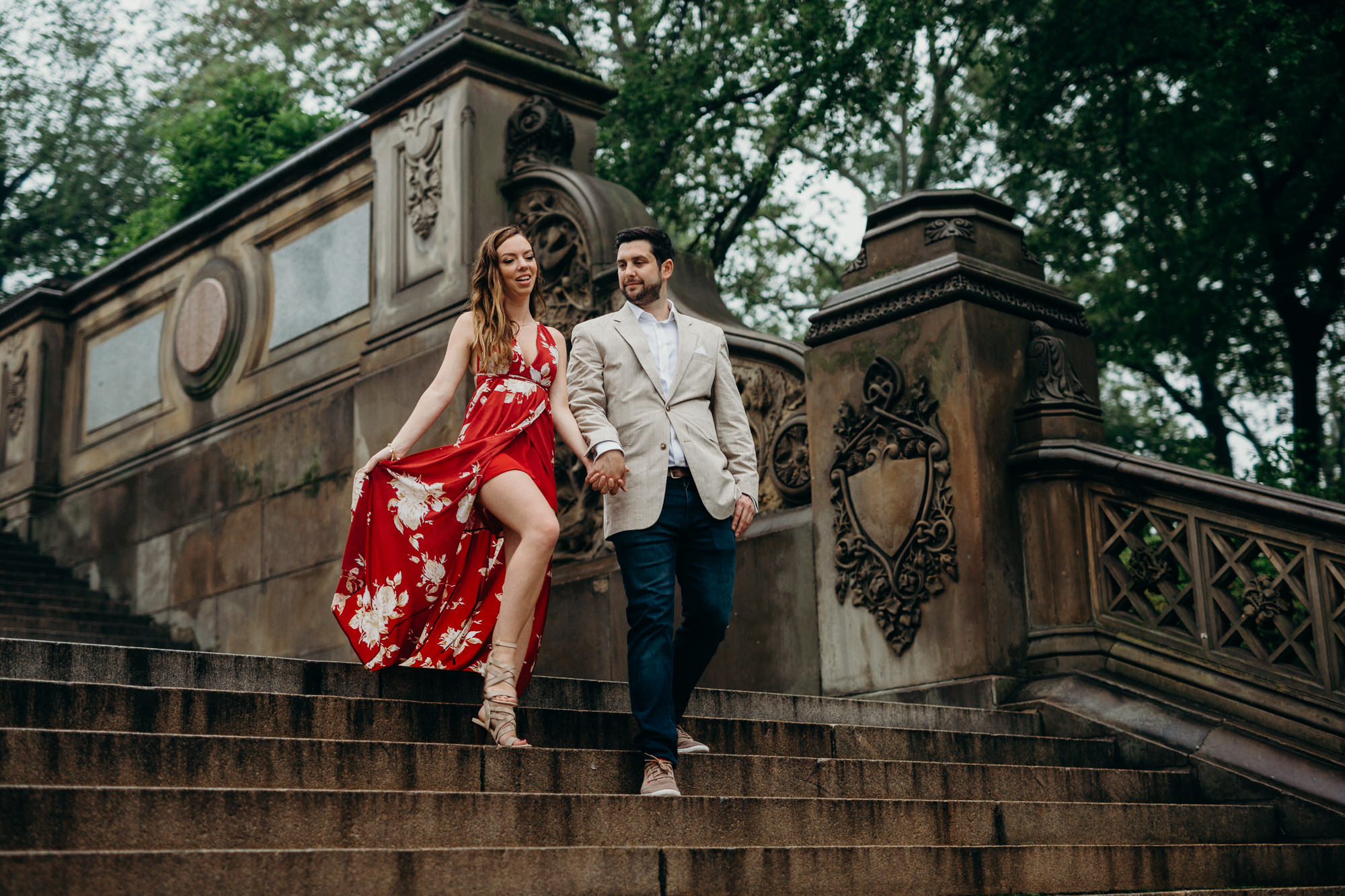 a portrait of a couple in central park, new york city