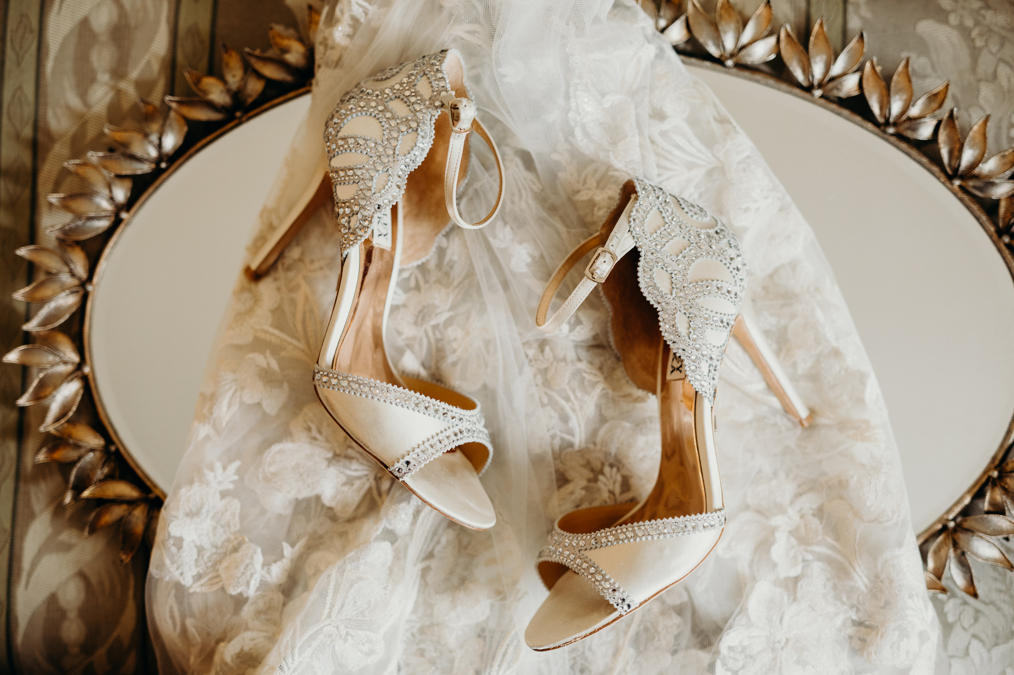wedding shoes at liberty warehouse in brooklyn, new york city