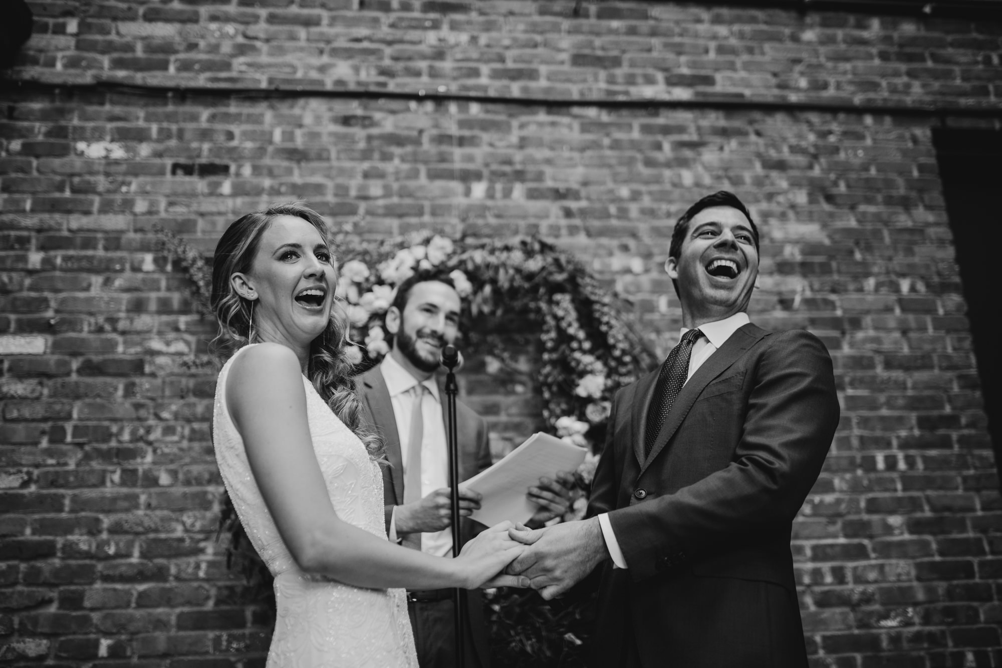 a wedding ceremony at the wythe hotel in brooklyn, new york city