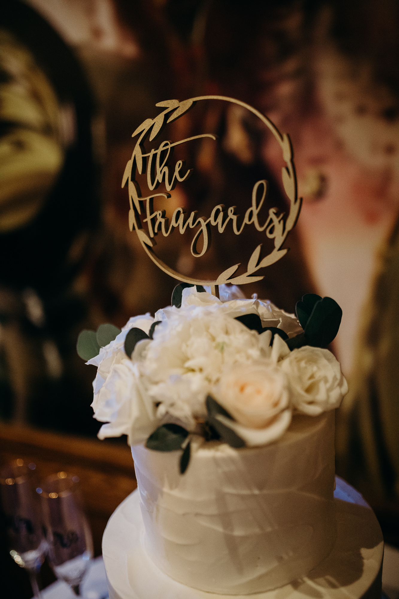romantic reception decor and a wedding cake at city winery in new york city, new york