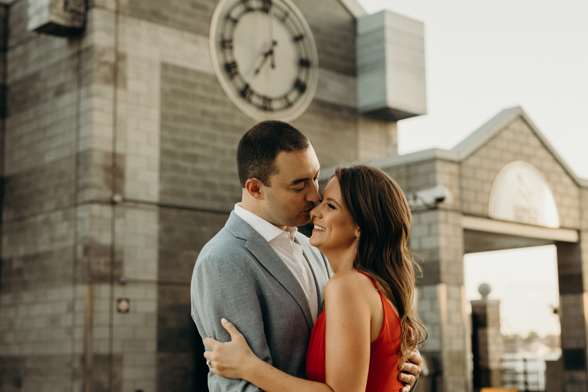 engagement photos at south street seaport in manhattan, nyc