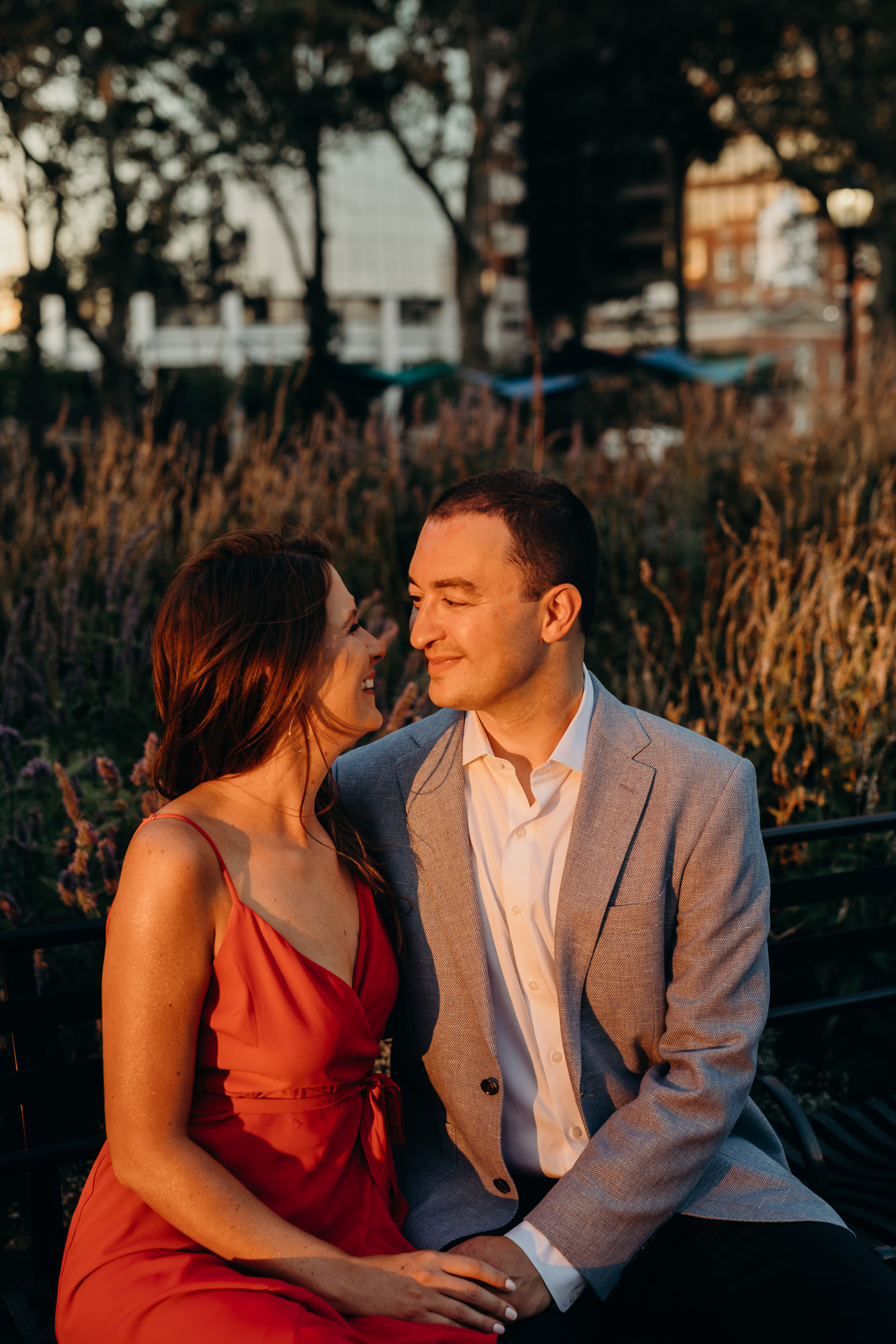 engagement photos at south street seaport in manhattan, nyc