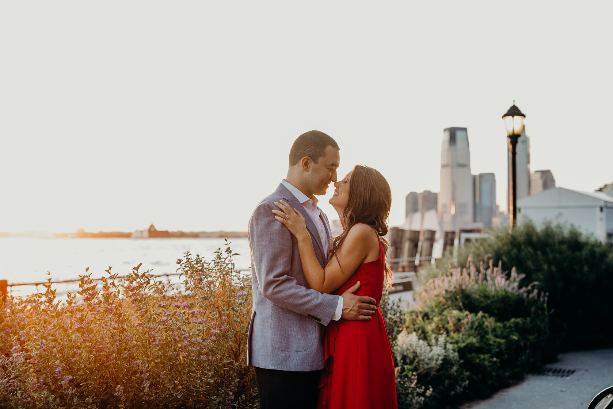 engagement photos at south street seaport in manhattan, nyc