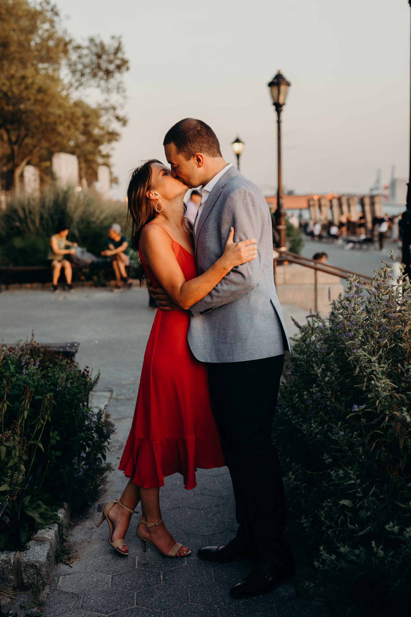 engagement photos at south street seaport in manhattan, nyc