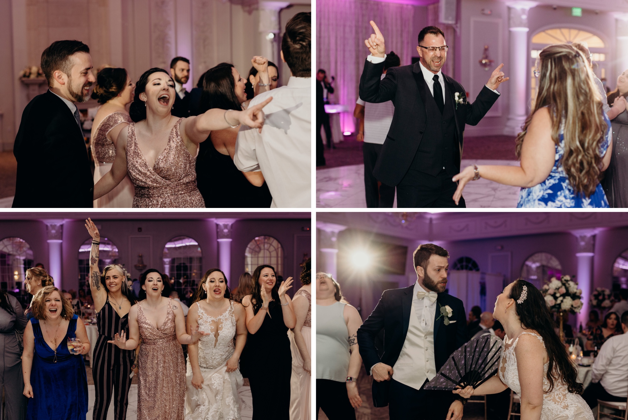 guests dancing during a reception at a wedding at valley regency in new jersey