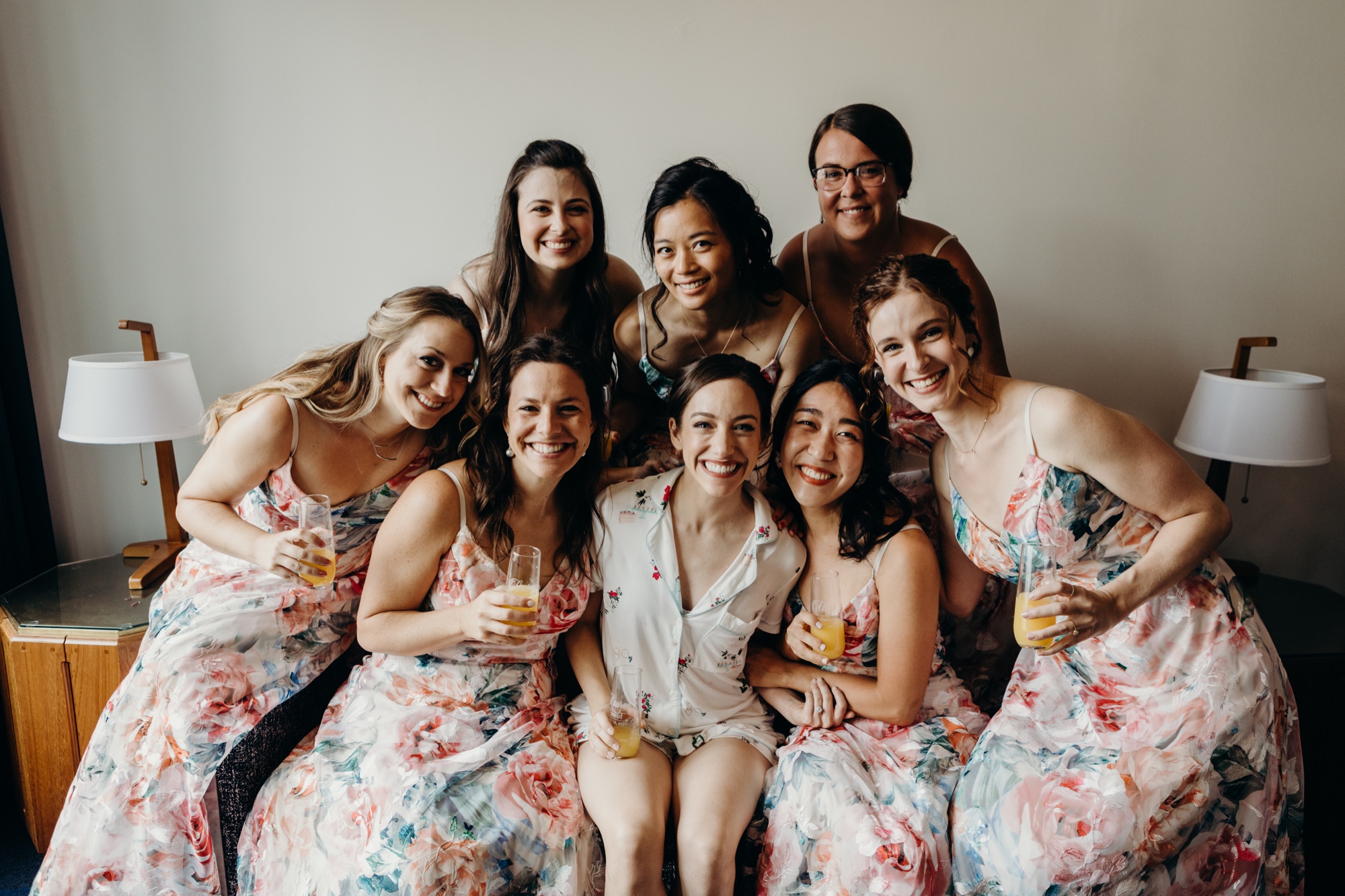 portrait of bridesmaids at le parker meridien in new york city