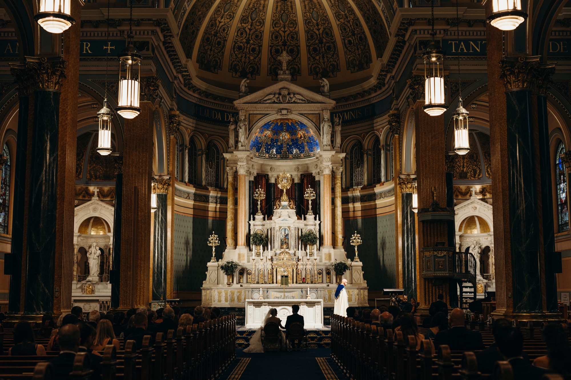 wide photograph of a church in new york city